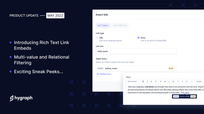 hygraph may 2022 product update