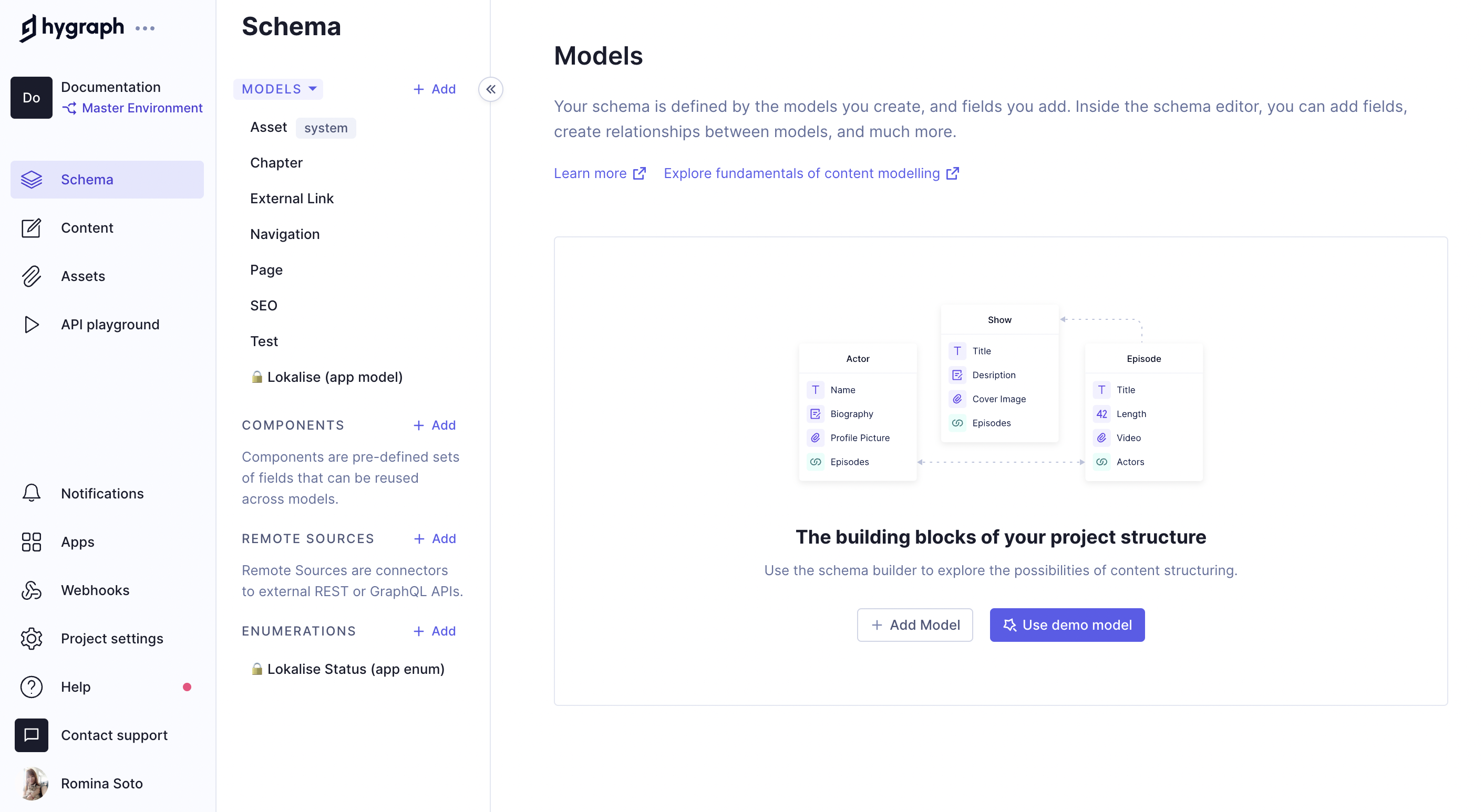 Schema editor