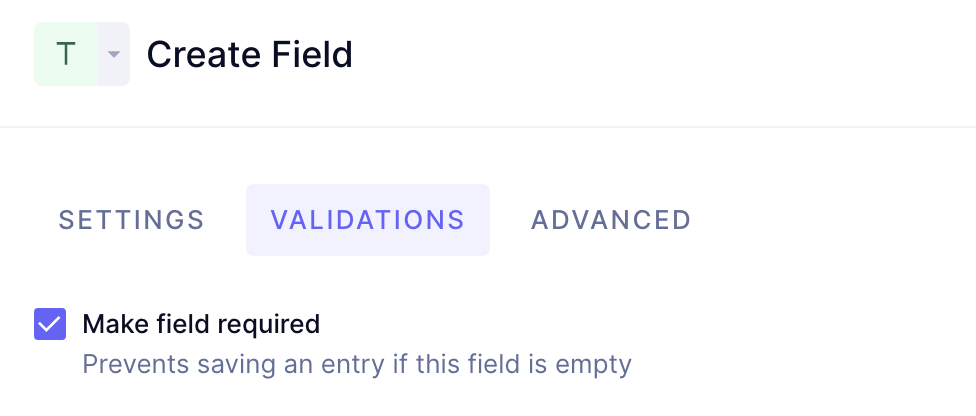 Set field as required