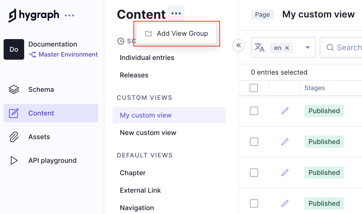 Create custom view group