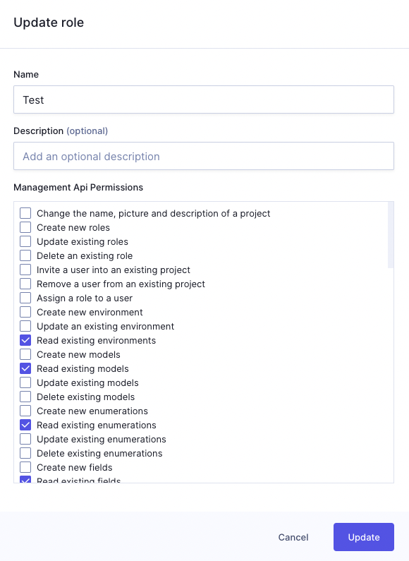 Edit Management API permissions